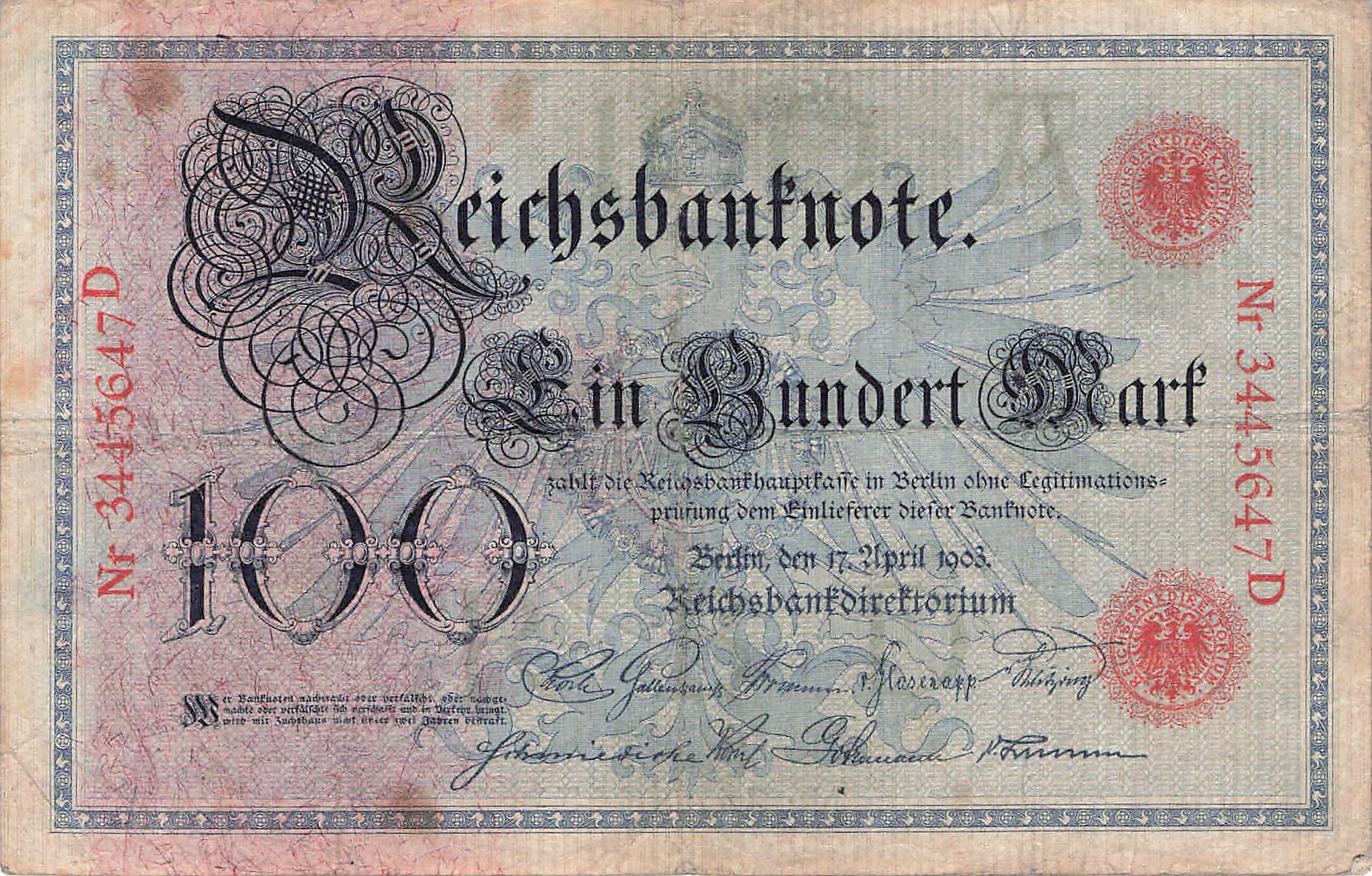 Ro.020 100 Mark 1903